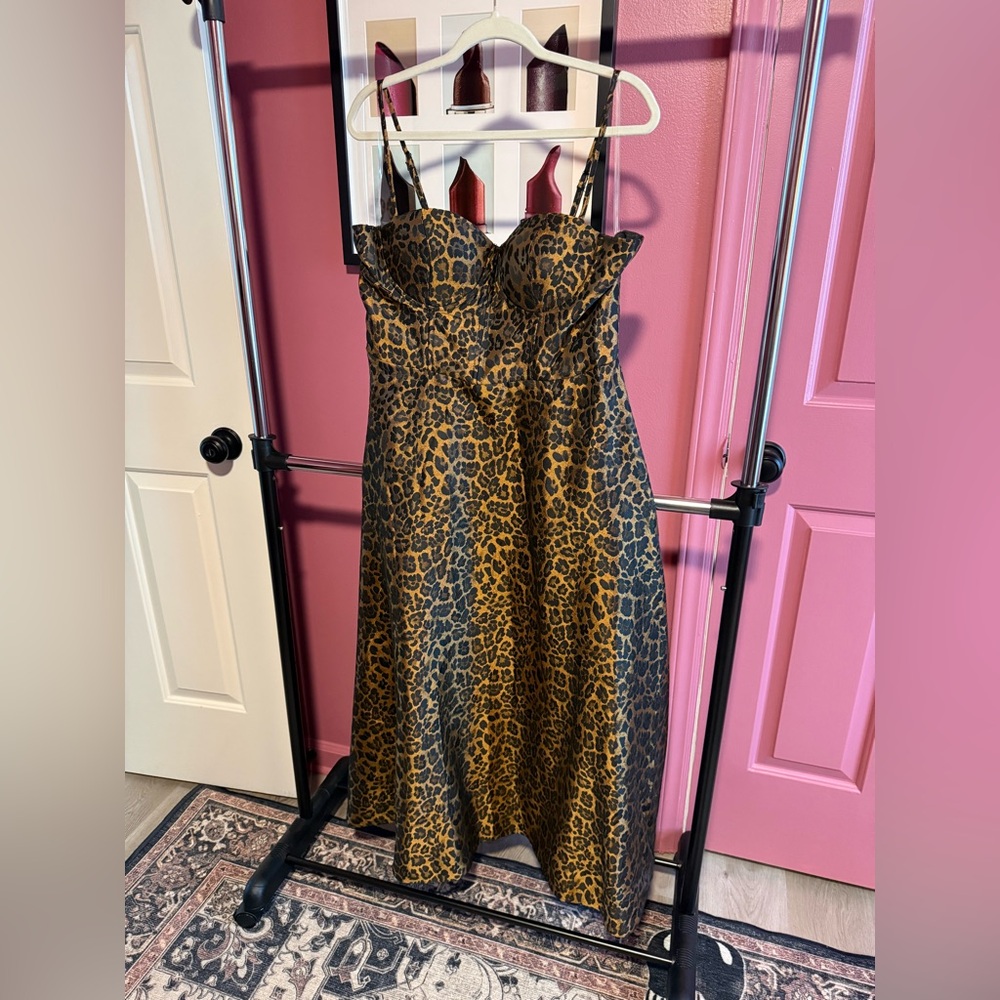 Jenny Jacquard Leopard Maxi Dress - Leopard